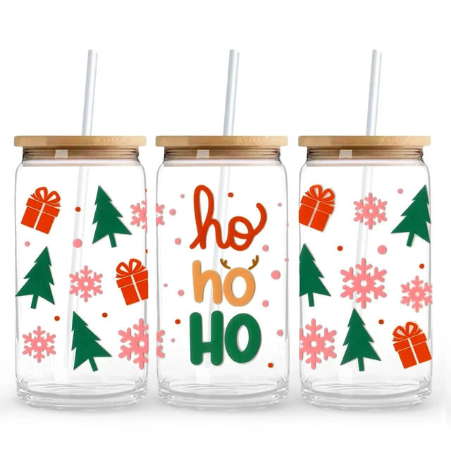 Ho Ho Ho 9.7 x 4.3 UV DTF Wrap Only (Cup NOT Included) Physical DIY Craft Warehouse 