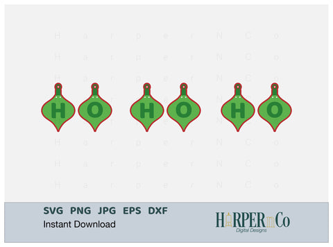 HO HO HO Banner SVG PNG Cut EPS File SVG HarperNCo 