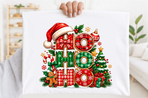 Ho Ho Ho Christmas Clipart PNG Sublimation SVGArt 