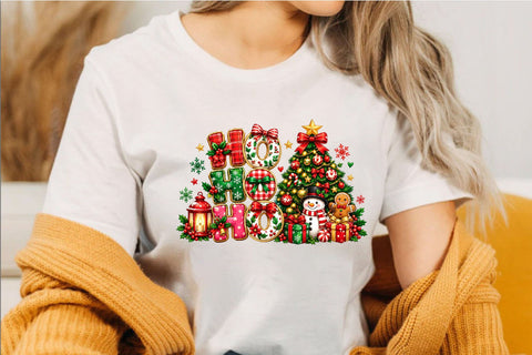 Ho Ho Ho Christmas Clipart PNG Sublimation SVGArt 