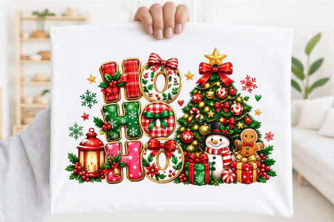 Ho Ho Ho Christmas Clipart PNG Sublimation SVGArt 