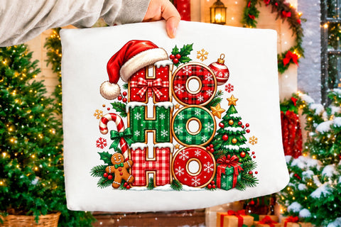 Ho Ho Ho Christmas Clipart PNG Sublimation SVGArt 