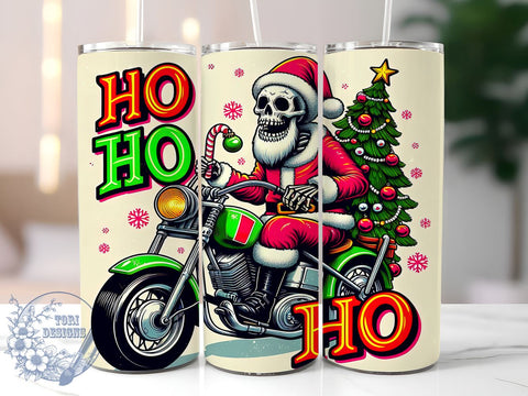 Ho Ho Ho, Christmas Skeleton, 20oz Tumbler, Holiday Sublimation, PNG File, Funny Christmas Design, Skeleton Decor, Festive Drinkware Sublimation ToriDesigns 