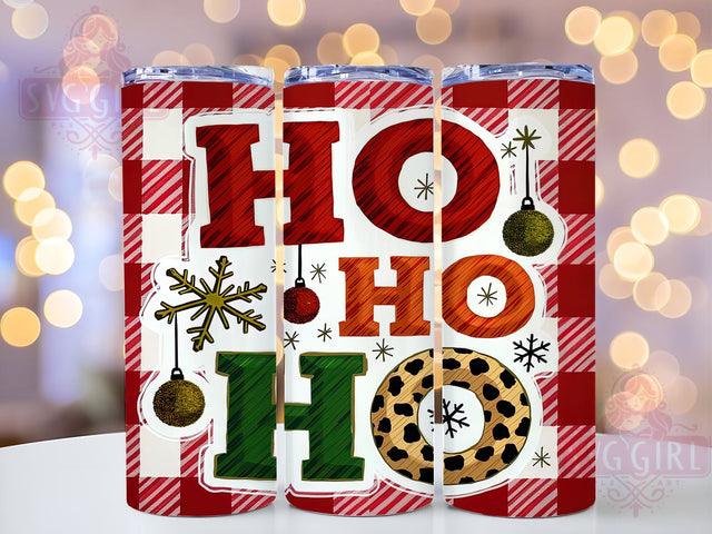Ho Ho Ho, Christmas Tumbler, 20oz Tumbler, Holiday PNG, Festive Design, Xmas Decor, Tumbler Wrap, Drinkware Sublimation Sublimation SvggirlplusArt 