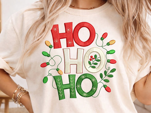 Ho Ho Ho Machine Embroidery Design, Holiday Script Embroidery File, 4 Sizes Included Embroidery/Applique DESIGNS DesignDestine 
