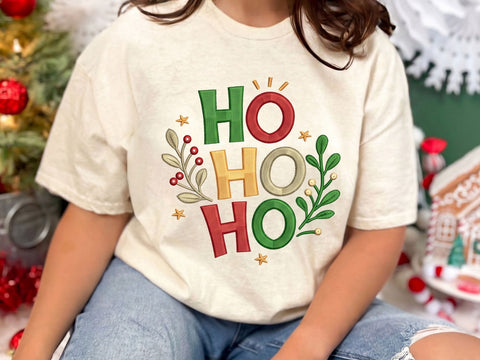 Ho Ho Ho Machine Embroidery Design, Holiday Script Embroidery File, 4 Sizes Included Embroidery/Applique DESIGNS DesignDestine 