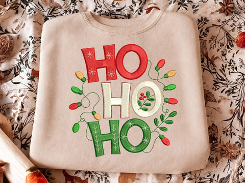 Ho Ho Ho Machine Embroidery Design, Holiday Script Embroidery File, 4 Sizes Included Embroidery/Applique DESIGNS DesignDestine 