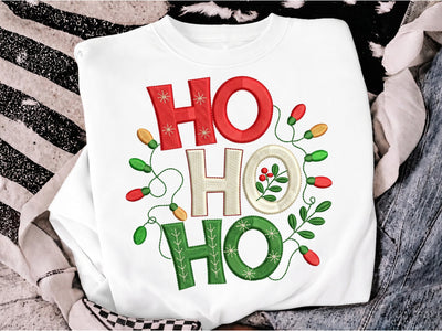 Ho Ho Ho Machine Embroidery Design, Holiday Script Embroidery File, 4 Sizes Included Embroidery/Applique DESIGNS DesignDestine 