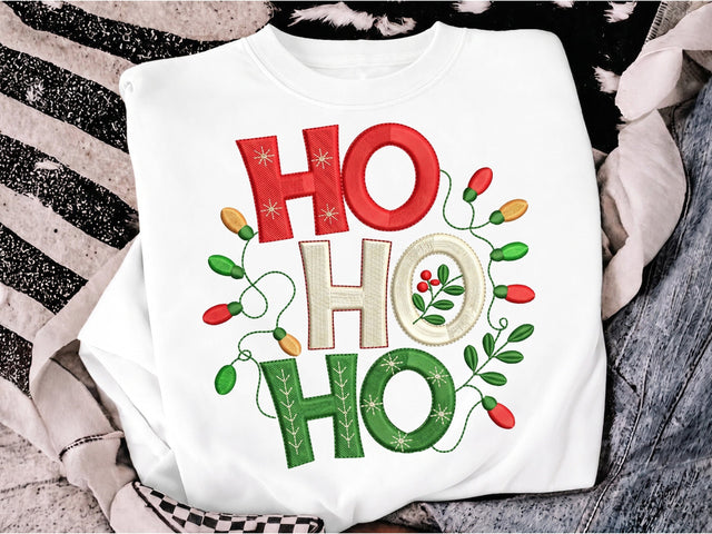 Ho Ho Ho Machine Embroidery Design, Holiday Script Embroidery File, 4 Sizes Included Embroidery/Applique DESIGNS DesignDestine 
