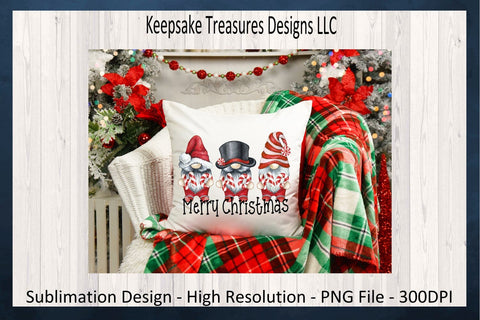 Ho Ho Ho Merry Christmas, Gnome Christmas Sublimation Design, PNG Printable, Gnome Sweatshirt, Digital Download, Christmas Pillow Design Sublimation Keepsake Treasures Designs LLC. 