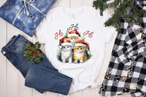 Ho Ho Ho PNG | Christmas Cat Sublimation Sublimation CraftLabSVG 