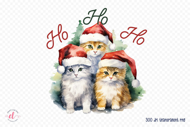 Ho Ho Ho PNG | Christmas Cat Sublimation Sublimation CraftLabSVG 