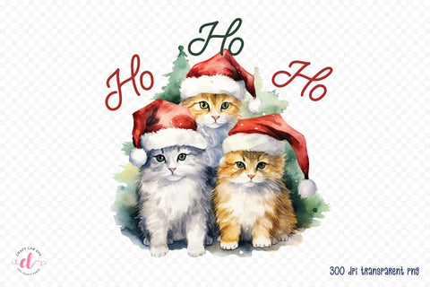 Ho Ho Ho PNG | Christmas Cat Sublimation Sublimation CraftLabSVG 