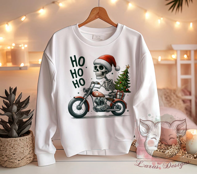 Ho Ho Ho, Skeleton Christmas, PNG Sublimation, Holiday Design, Christmas Humor, Digital Download, Funny Skeleton, Christmas Clipart Sublimation Lara' s Designs 