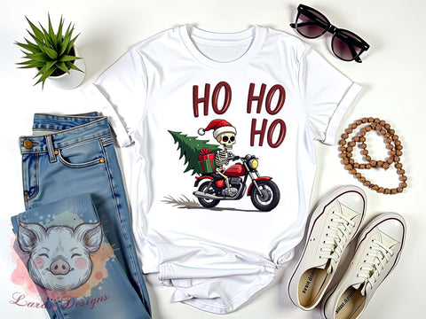 Ho Ho Ho, Skeleton Christmas, PNG Sublimation, Holiday Design, Christmas Humor, Digital Download, Funny Skeleton, Christmas Clipart Sublimation Lara' s Designs 