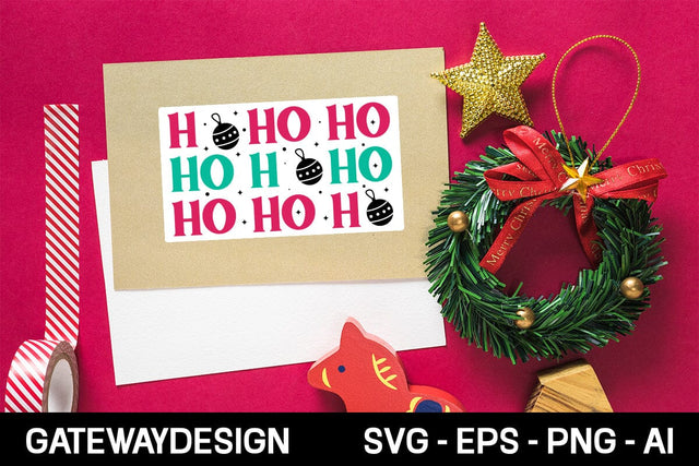 Ho Ho Ho sticker Svg design SVG designmaster24 
