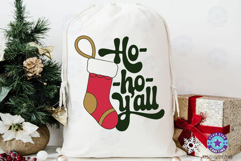 Ho Ho Ho y'all, Christmas Quote SVG Design, Christmas Sublimation T-shirt SVG FiveStarCrafting 