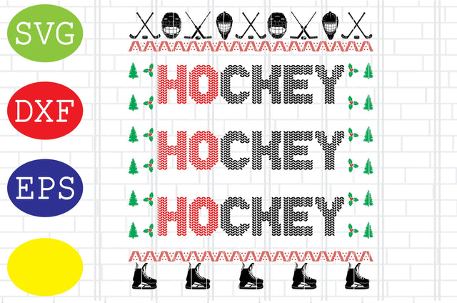 Ho Ho Hockey Svg, Ice Hockey Svg, Hockey SticksSvg, Winter Sport Svg, Jpg, Eps, Dxf Files SVG DigitalSvgFiles 