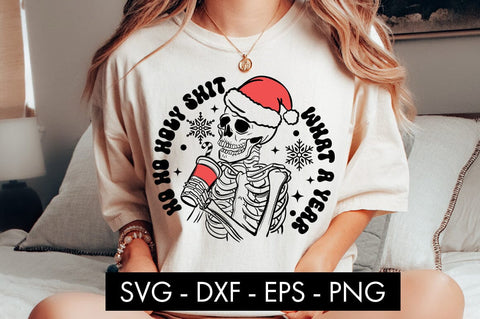 Ho Ho Holy What A Year SVG Cut File SVG Freeling Design House 
