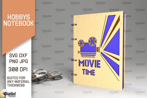 Hobbies Notebooks Laser Cut Bundle. Wooden Notebooks SVG SVG Evgenyia Guschina 