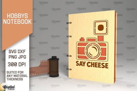 Hobbies Notebooks Laser Cut Bundle. Wooden Notebooks SVG SVG Evgenyia Guschina 