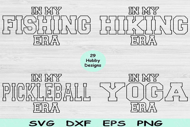 Hobby Svg Png Cut File, In My Era Svg, Camping Svg Files For Cricut, Crochet Svg Bundle Digital Design Gardening Svg For Shirt Sublimation SVG TiffsCraftyCreations 