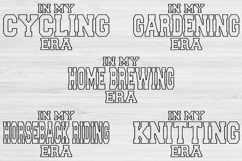 Hobby Svg Png Cut File, In My Era Svg, Camping Svg Files For Cricut, Crochet Svg Bundle Digital Design Gardening Svg For Shirt Sublimation SVG TiffsCraftyCreations 