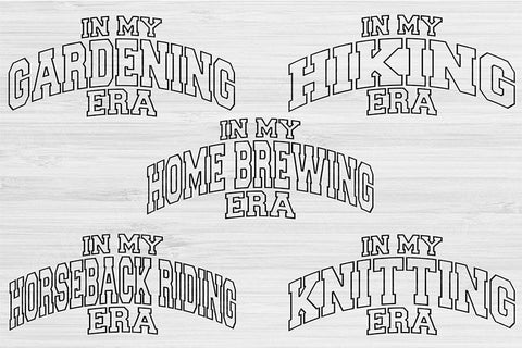Hobby Svg Png Cut File, In My Era Svg, Camping Svg Files For Cricut, Crochet Svg Bundle Digital Design Gardening Svg For Shirt Sublimation SVG TiffsCraftyCreations 