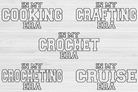 Hobby Svg Png Cut File, In My Era Svg, Camping Svg Files For Cricut, Crochet Svg Bundle Digital Design Gardening Svg For Shirt Sublimation SVG TiffsCraftyCreations 