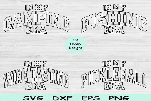Hobby Svg Png Cut File, In My Era Svg, Camping Svg Files For Cricut, Crochet Svg Bundle Digital Design Gardening Svg For Shirt Sublimation SVG TiffsCraftyCreations 