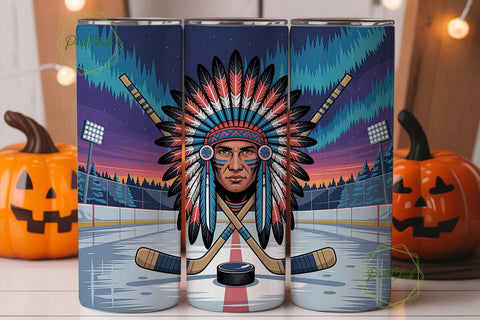 Hockey Chief 20oz Tumbler Wrap Sublimation PixelChick 