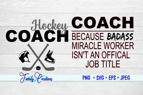Hockey Coach SVG Family Creations 