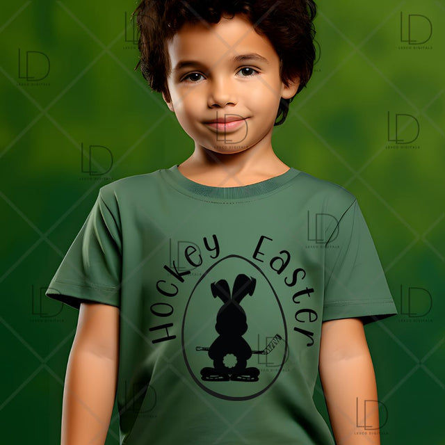 Hockey Easter Bunny With Skates And Ice Hockey Stick PNG/SVG Instant Download Easy Cut File Sublimation Hoodie Crew Neck Mug Tumbler Sticker Tshirt Image SVG Lexco Digitals 