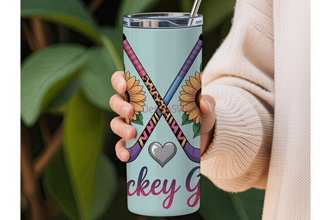 Hockey Girl 20oz Tumbler Wrap Sublimation DesignSVG 