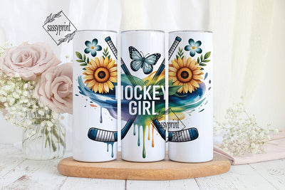 Hockey Girl 20oz Tumbler Wrap Sublimation sassyprint 