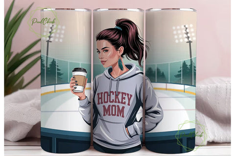 Hockey Mom 20oz Tumbler Design Sublimation PixelChick 
