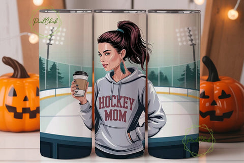 Hockey Mom 20oz Tumbler Design Sublimation PixelChick 