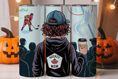 Hockey Mom 20oz Tumbler Wrap Sublimation PixelChick 