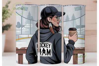 Hockey Mom 20oz Tumbler Wrap Sublimation PixelChick 