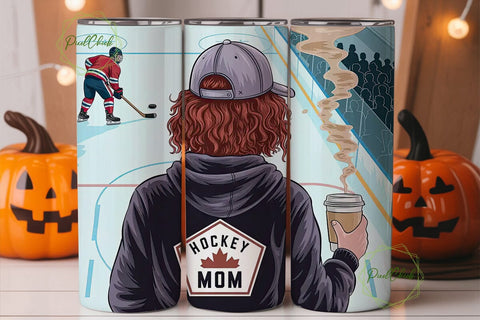 Hockey Mom 20oz Tumbler Wrap Sublimation PixelChick 