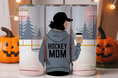 Hockey Mom 20oz Tumbler Wrap Sublimation PixelChick 