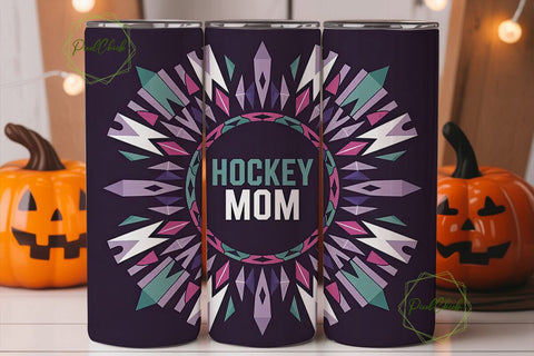 Hockey Mom 20oz Tumbler Wrap Sublimation PixelChick 