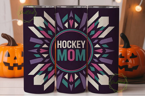 Hockey Mom 20oz Tumbler Wrap Sublimation PixelChick 
