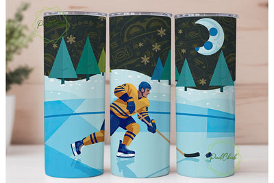 Hockey Night Tumbler Wrap Sublimation PixelChick 