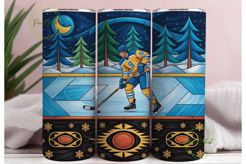Hockey Night Tumbler Wrap Sublimation PixelChick 
