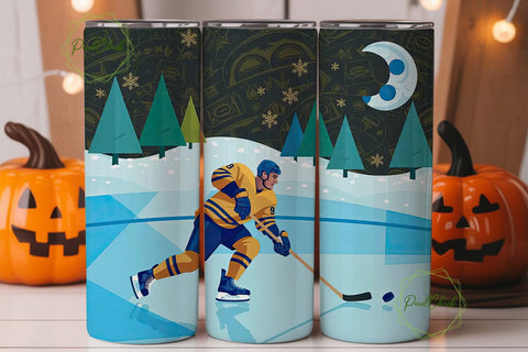 Hockey Night Tumbler Wrap Sublimation PixelChick 