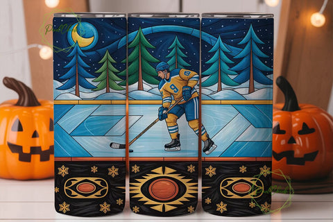 Hockey Night Tumbler Wrap Sublimation PixelChick 