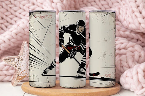 Hockey Player 20oz Tumbler Wrap Sublimation DesignSVG 