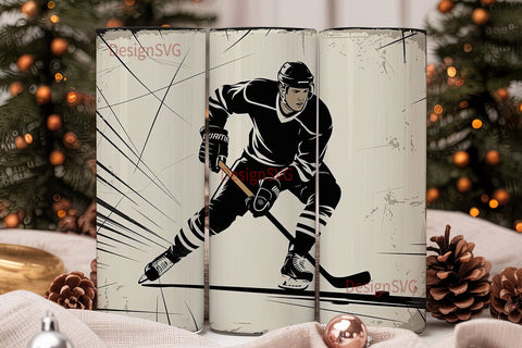 Hockey Player 20oz Tumbler Wrap Sublimation DesignSVG 