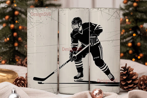 Hockey Player 20oz Tumbler Wrap Sublimation DesignSVG 